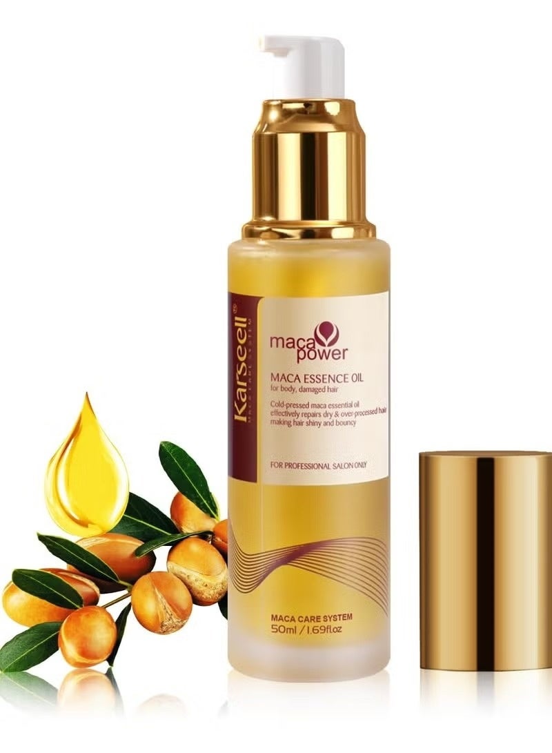 Karseell Collagen Hair Treatment and Deep Conditioning for All Hair Types, 500ml + Hair Serum for Damaged Hair, 50ml - Image 2