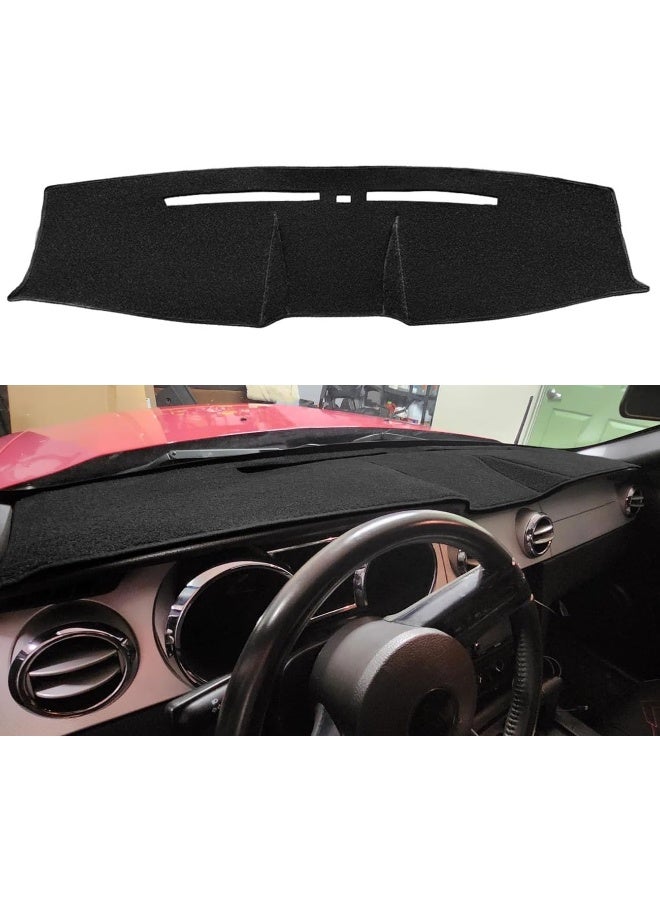 Yiz Dash Cover Dashboard Cover Pad Mat Custom Fit for Ford Mustang 2005 2006 2007 2008 2009 (Black) - Image 1