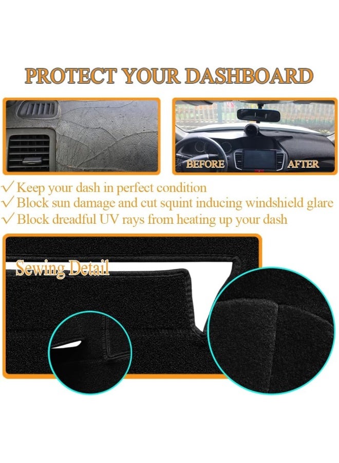 Yiz Dash Cover Dashboard Cover Pad Mat Custom Fit for Ford Mustang 2005 2006 2007 2008 2009 (Black) - Image 4