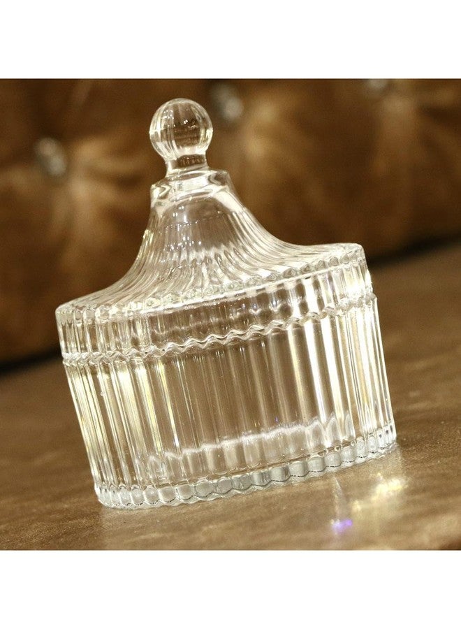 1st Time Stylish & Clear Candy Jar for Candy, Cookies, Dishes and Biscuit, Pack of 6, 300 Ml, 10 X 10 X 12 CM - Image 2