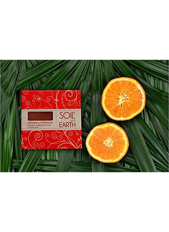 Soil And Earth - Handmade Natural Soaps (Orange & Cinnamon)_3 X 125 Gm/ 4.4 Oz - Image 1