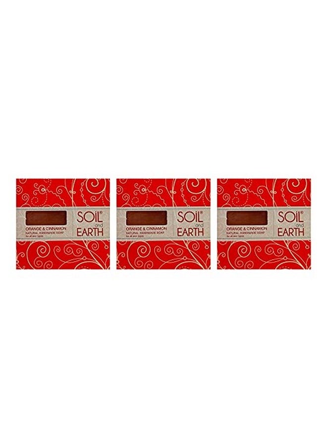 Soil And Earth - Handmade Natural Soaps (Orange & Cinnamon)_3 X 125 Gm/ 4.4 Oz - Image 1