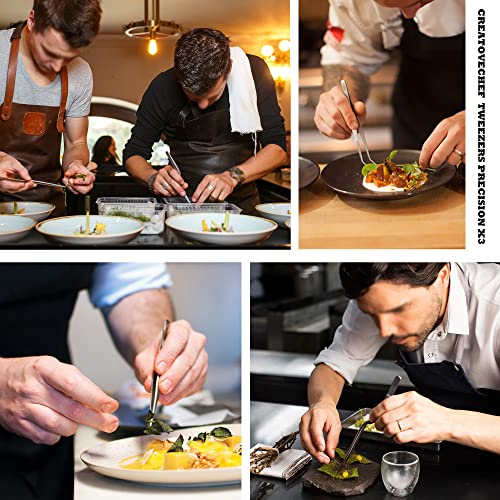 CREATIVECHEF Professional Chef Plating Kit, 10 Piece Culinary Plating Set, Black, Stainless Steel - Image 3