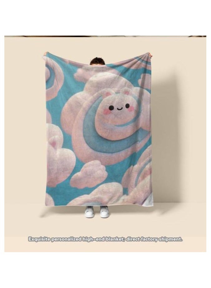 general Flannel thin blanket (warm and comfortable, suitable for sleep, gaming, dust removal and sandproof) 150cm*200cm - 740 - Image 3