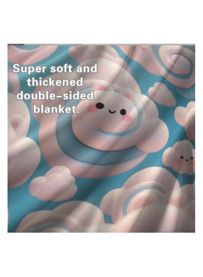 general Flannel thin blanket (warm and comfortable, suitable for sleep, gaming, dust removal and sandproof) 150cm*200cm - 740 - Image 4