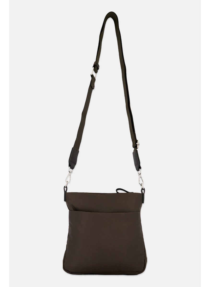Danskin Women Solid Cross Body Bag 25 L x 25 H x 4 W cm, Dark Army  - Image 3