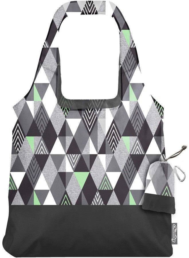 ChicoBag Vita Reusable Bag with Built-in Pouch and Carabiner Clip | Large-Capacity Shoulder Bag | Eco-Conscious Packable Tote | Variety 3pk - Lemon, Feather, & Matrix (Pack of 3) - Image 4