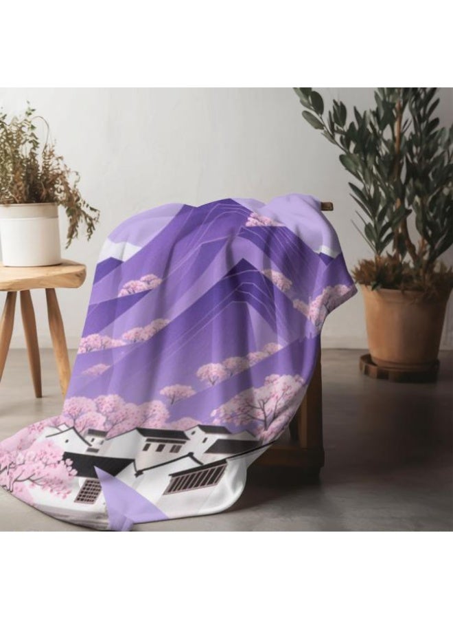 عام بطانية رقيقة من الفانيلا على غرار اللوحة الصينية (دافئة ومريحة، ومناسبة للنوم واستخدام الألعاب وإزالة الغبار ومنع الرمال) 150 سم * 200 سم - 1 - Image 1