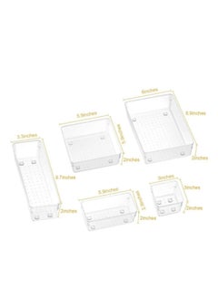 Piccasio PICCASIO™ 11 Pcs Multi-Purpose Drawer Organizer Set, Different sizes Clear Vanity Tray Organizers and storage Boxes, Clear Plastic Storage Bins for Makeup, Office, Kitchen and Bedroom  - Image 3