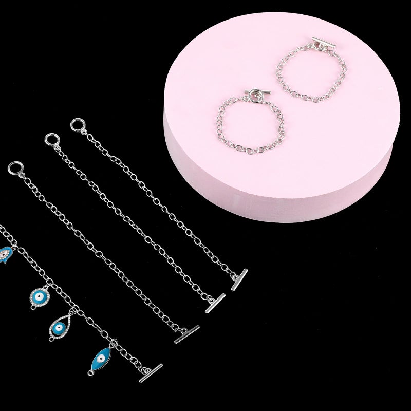 Prasacco 12 Pcs Bracelet Chains for Jewelry Making, Chain Bracelet for Women, Link Chain Bracelets with OT Toggle Clasp, Charm Bracelets for Jewelry Making (Gold) - Image 3