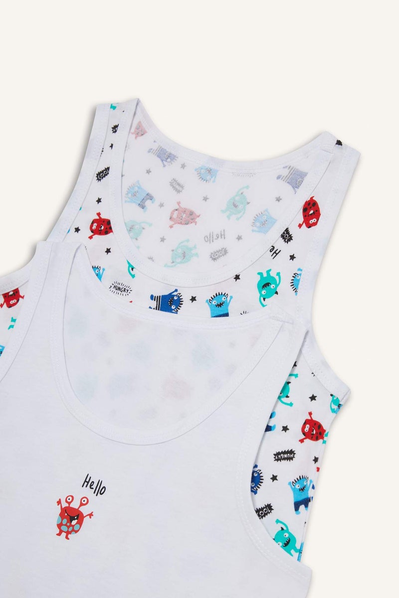 DeFacto Boy Printed 2 Piece Undershirts - Image 2