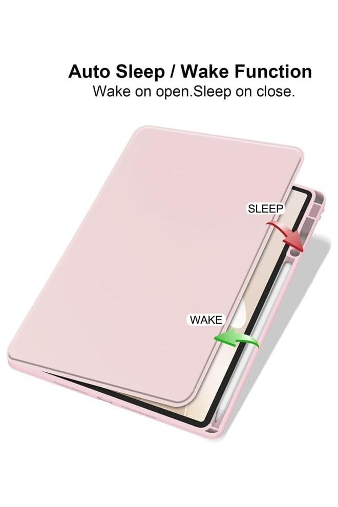 Compatible with Honor Pad GT 2 Pro 12.5 inch 2025 Case with Pen Holder, 360 Degree Swivel Stand Folio Flip Smart Tablet Cover with Auto Sleep/Wake (Pink) - Image 2