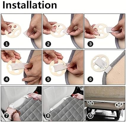 wall love Comfortable Ultra-Soft Memory Foam Car Seat Cover with Non-Slip Grip and Storage Pouch - Universal Fit, Gray, 60x50 CM (Front Seat) (1 PCS) - Image 4