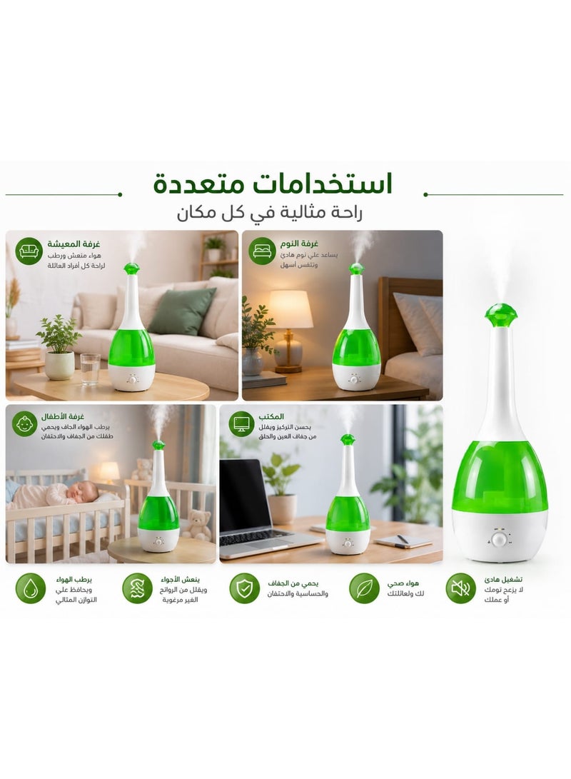 Cool Mist Humidifier - 3.5L Large Capacity, Ultra-Quiet Operation, Elegant Design for Home & Office. - Image 4