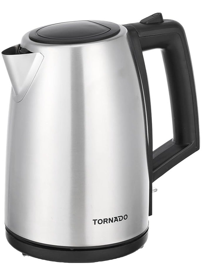 TORNADO Stainless Steel Kettle, 1.7 Liter, 1850-2200 Watt, Stainless TKS-2217E - Image 1