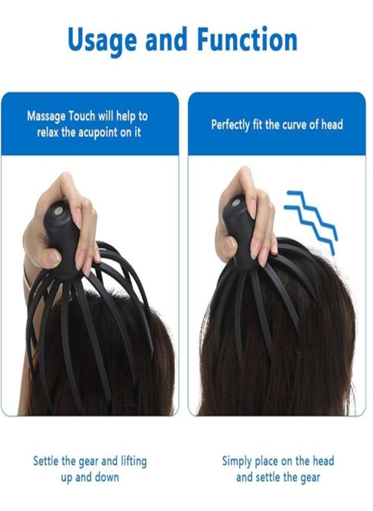 Generic Scalp Massager, Electric Head Massager with 3 Modes, 360 Degree Wireless Head Scratcher for Scalp Stress Relax and Tension, Deep Sleeping, Ideal Gift  - Image 2
