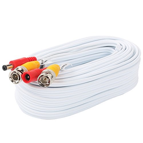 Postta BNC Video Power Cable (2 Pack 60 Feet) Video Security Camera Cable Wire with Four Connectors for CCTV DVR Surveillance System - Image 4