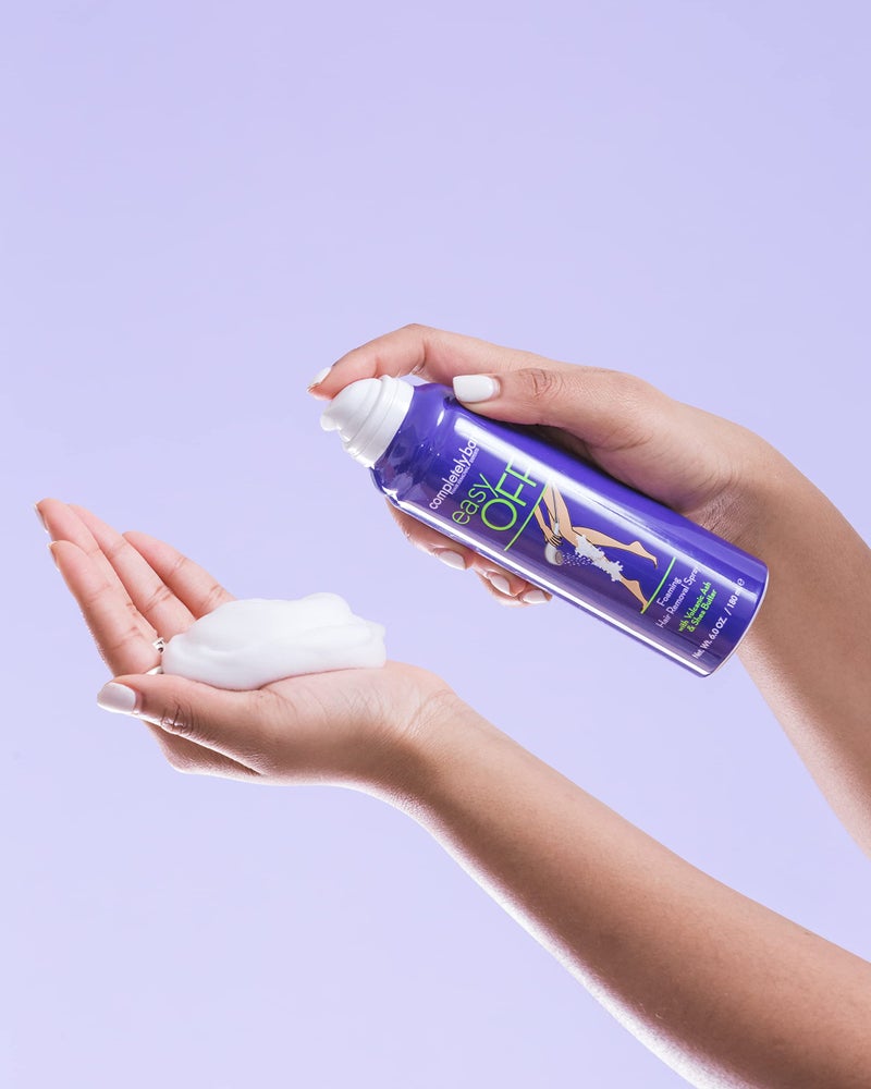 completely bare easy OFF Foaming Hair Removal Spray - Moisturizing Shea Butter & Aloe Vera - Image 5