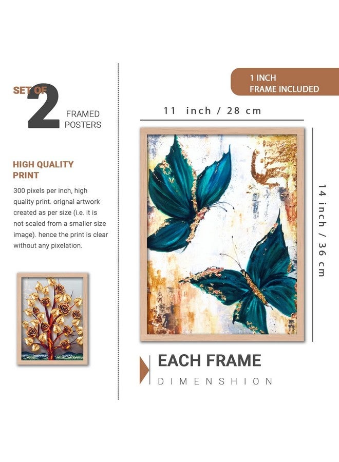 kotart Aesthetic Modern Wall Decor Paintings with Frame for Home Decoration - Painting for Living Room Bedroom - Painting for Wall Decoration (10.5 x 13.5 inch) Set of 4 (Minimalist Art Decor, 39) - Image 2
