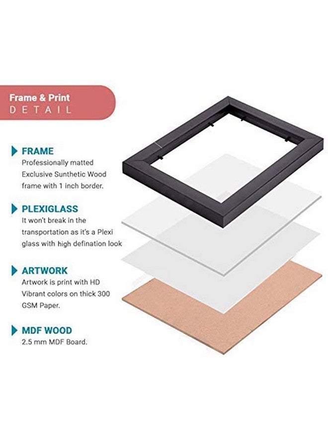 kotart Aesthetic Modern Wall Decor Paintings with Frame for Home Decoration - Painting for Living Room Bedroom - Painting for Wall Decoration (10.5 x 13.5 inch) Set of 4 (Minimalist Art Decor, 39) - Image 5