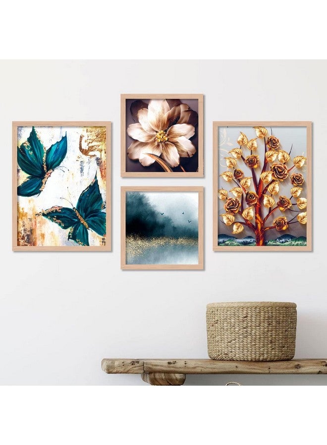 kotart Aesthetic Modern Wall Decor Paintings with Frame for Home Decoration - Painting for Living Room Bedroom - Painting for Wall Decoration (10.5 x 13.5 inch) Set of 4 (Minimalist Art Decor, 39) - Image 4