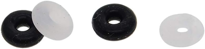 klarako 100 Pcs Silicone Rubber Stoppers Ring Bead Charms Bracelets Compatible for Use Alone Or With Clip Lock Spacer Charm  Black + Clear - Image 4