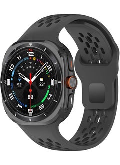 ZORE Galaxy Watch Ultra 47MM KRD-119 Perforated Design Silicone Strap-Black  - Image 1