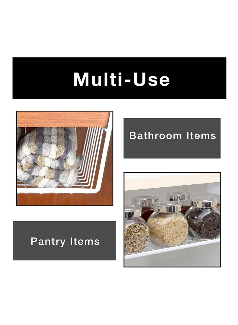 بلومنغ تايم المطبخ تحت الرف سلة التخزين رف منظم معدني كبير خفيف الوزن - Image 2