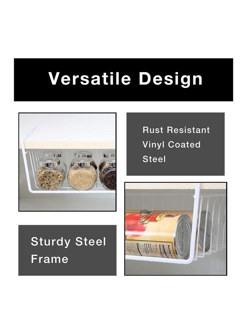 بلومنغ تايم المطبخ تحت الرف سلة التخزين رف منظم معدني كبير خفيف الوزن - Image 4