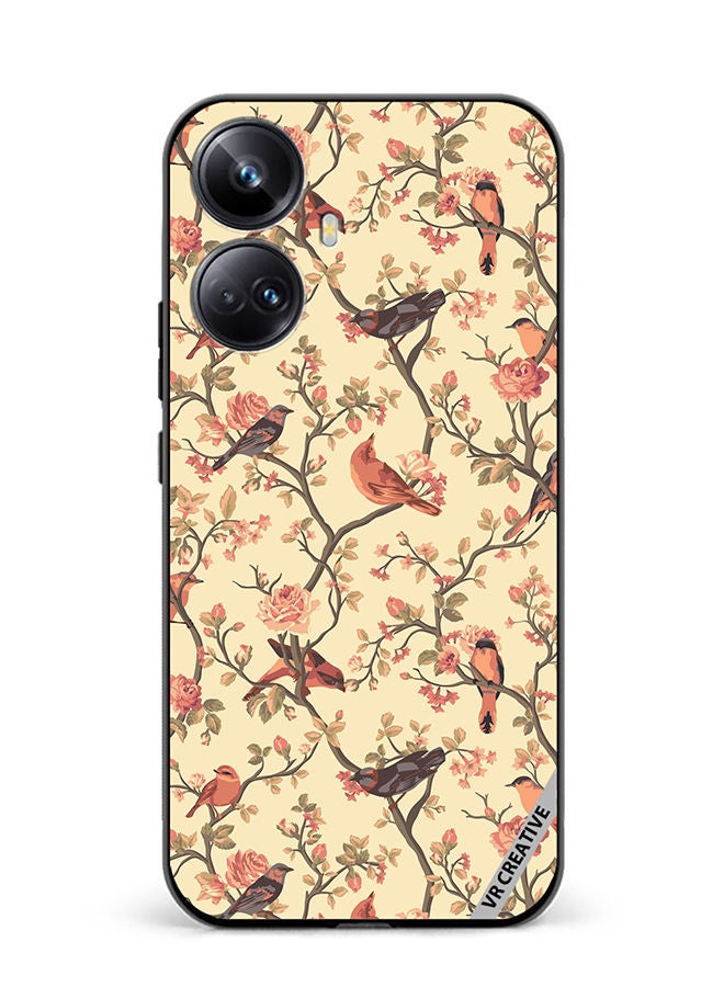 VR CREATIVE Protective Case Cover For Realme 10 Pro Plus Birds Sitting On A Tree Design Multicolour - Image 1