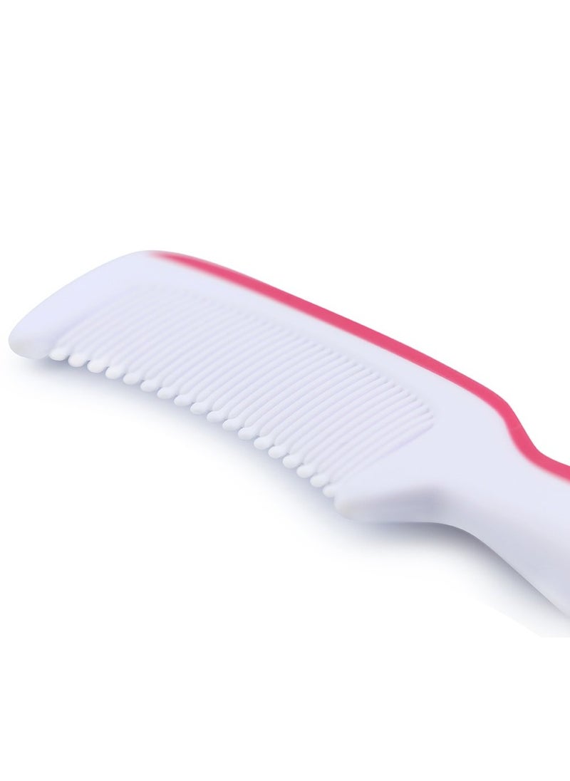 Nuvita Baby Hair Brush Natural Wool Bristles Comb Pink  - Image 3