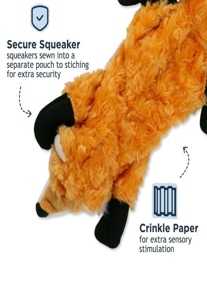 Tall Tails Stuffless Squeaker Crinkle Toys for Dogs, Fox - Image 2