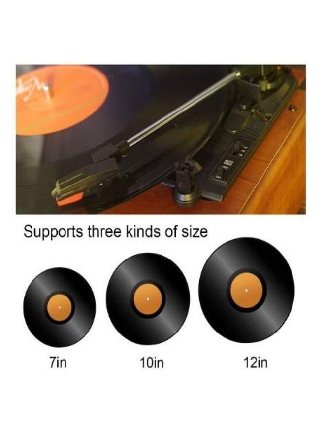 Coffee Vinyl Record Player Built In Bluetooth Receiver Usb Flash Drive 2 Stereo Speakers 3-Speed 5 Dimensions Portable Retro Record Player Suitable For Entertainment And Home Decoration - Image 5
