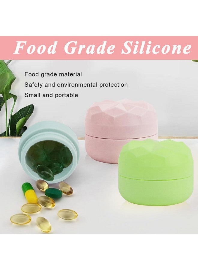 ماي كرييت ® 3 قطع من برطمانات الكريم المصنوعة من السيليكون للسفر، عبوات إعادة تعبئة موزع الكريم سعة 20 مل لمستحضرات التجميل، حاويات سفر صغيرة مقاومة للتسرب للوجه والجسم وكريم اليدين والشامبو والبودرة - Image 4