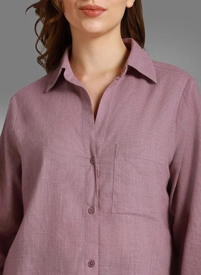 HIGH STAR Mauve Women Mauve Shirts for Women | Best Price UAE