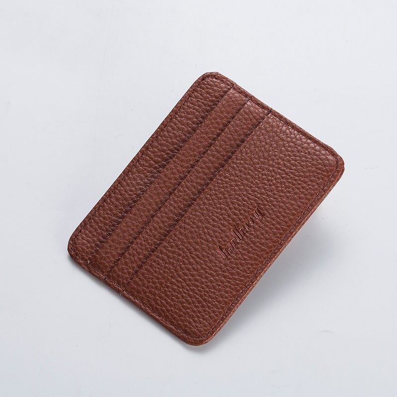 Baellerry Men's Multi-Card Holder, Minimalist Japanese/Korean Style Mini Card Wallet in Red - Image 2