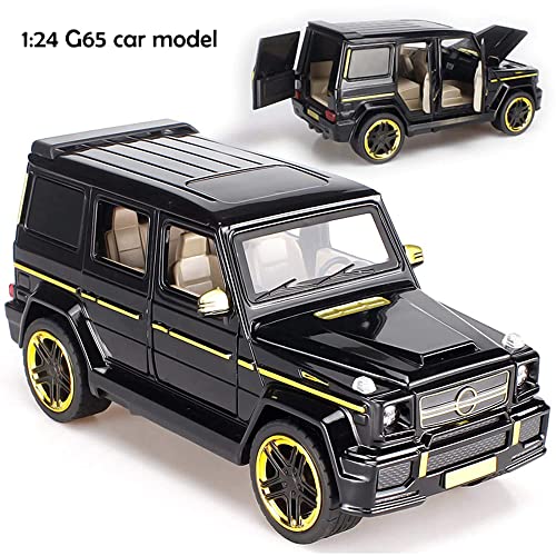 DEZICON 1:24 G Wagon Toy Car for Kids Model G Class Diecast Metal Cars Light Sound Pull Back Openable - Image 5
