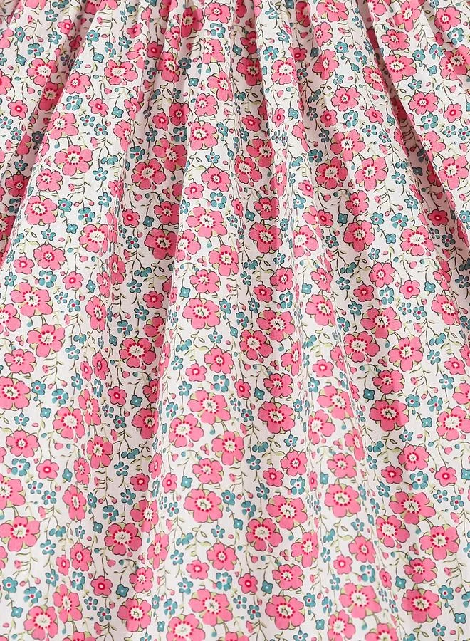 Take Two Take Two Girls Floral Smocked Dress with Puff Sleeves