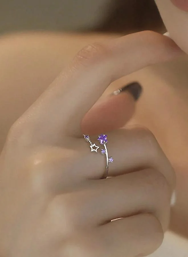 Take Two  Silver Celestial Star Adjustable Ring for Women | Best Price UAE