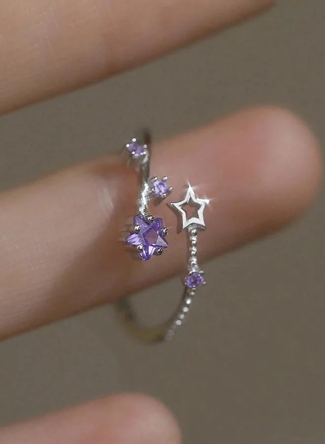 Take Two  Silver Celestial Star Adjustable Ring for Women | Best Price UAE