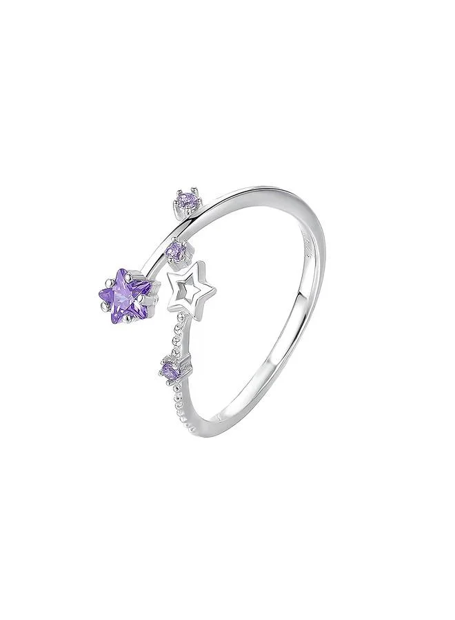 Take Two Silver Celestial Star Adjustable Ring