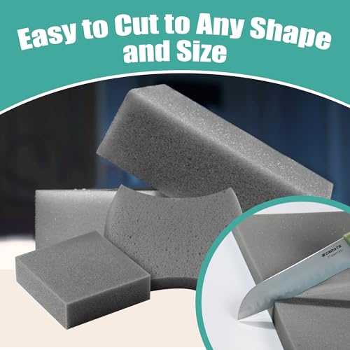 HOMBYS فوم ذاكرة هومبيس للتنجيد، ارتفاع 1/2" 72" طول x 24" عرض، دعم وسادة أريكة من فوم عالي الكثافة، وسادة استبدال أثاث مقطوعة حسب الحجم، دعم انحدار المرتبة، (0.5" ارتفاع، رمادي) - Image 4