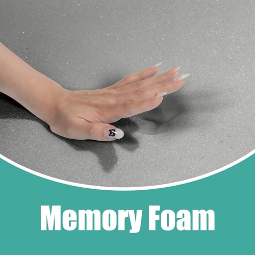 HOMBYS فوم ذاكرة هومبيس للتنجيد، ارتفاع 1/2" 72" طول x 24" عرض، دعم وسادة أريكة من فوم عالي الكثافة، وسادة استبدال أثاث مقطوعة حسب الحجم، دعم انحدار المرتبة، (0.5" ارتفاع، رمادي) - Image 3