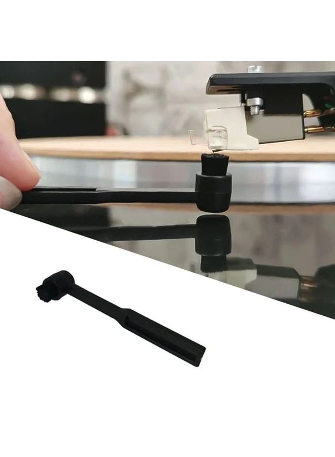 Black Anti Static Vinyl Record Stylus Brush Professional Turntable Needle Cleaner - Image 1