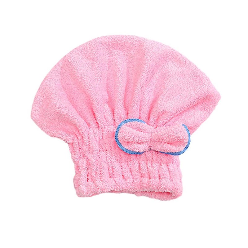 Bow-tie hair drying cap, cute microfiber shower cap, absorbent hair drying cap, hair towel - Image 2