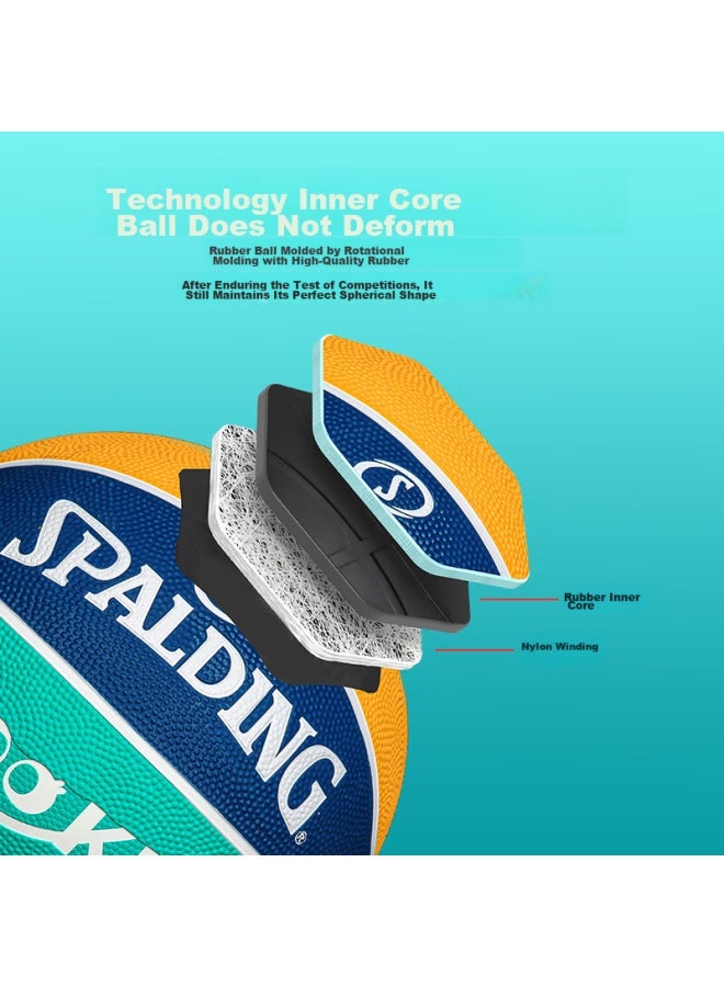 Spalding Basketball, Size 7, Indoor And Outdoor Use, Wear-resistant, Non-slip, For Children, Teenagers, And Students, Rubber Basketball, 85-037y - Image 3