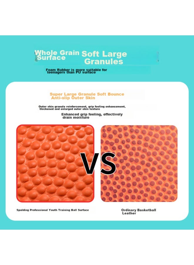 Spalding Basketball, Size 7, Indoor And Outdoor Use, Wear-resistant, Non-slip, For Children, Teenagers, And Students, Rubber Basketball, 85-037y - Image 4