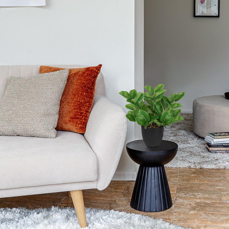 Briful Faux Plants Indoor, Artificial ZZ Plants in Black Pot Fake House Silk Plants for Home Office Dining Table Shelf Decor Bathroom Aesthetic (Green, 1Pack) - Image 5