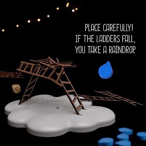 Kosmos Catch The Moon | Dexterity Stacking Board Game for 1 to 6 Players | Beautiful Design & Whimsical Theme, Balance Wooden Ladders to Reach The Moon | Family Game Night Favorite | Ages 8+ - Image 4