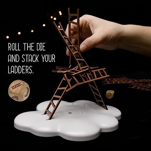 Kosmos Catch The Moon | Dexterity Stacking Board Game for 1 to 6 Players | Beautiful Design & Whimsical Theme, Balance Wooden Ladders to Reach The Moon | Family Game Night Favorite | Ages 8+ - Image 3